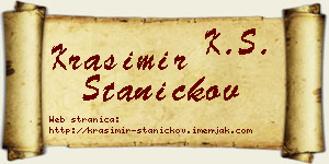 Krasimir Staničkov vizit kartica
